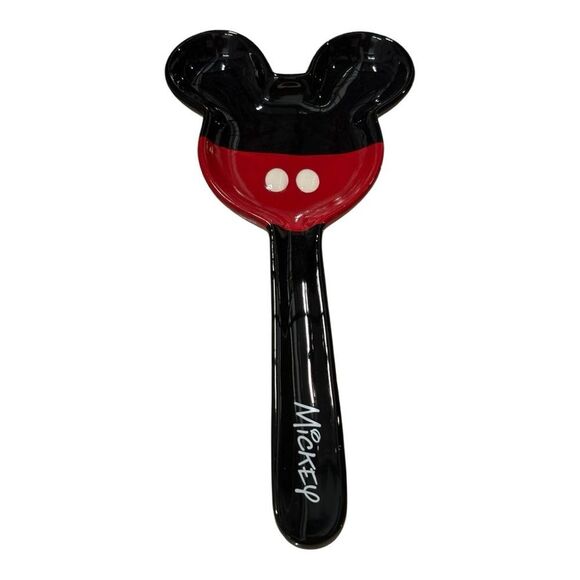 Disney Mickey Mouse Black and Red Spoon - Picture 1 of 4
